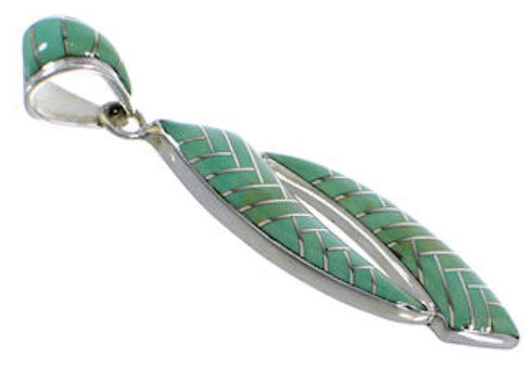 Silver Turquoise Inlay Jewelry Pendant PX28959
